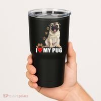 Dogs - I Love My Pug Tumbler thumb 2