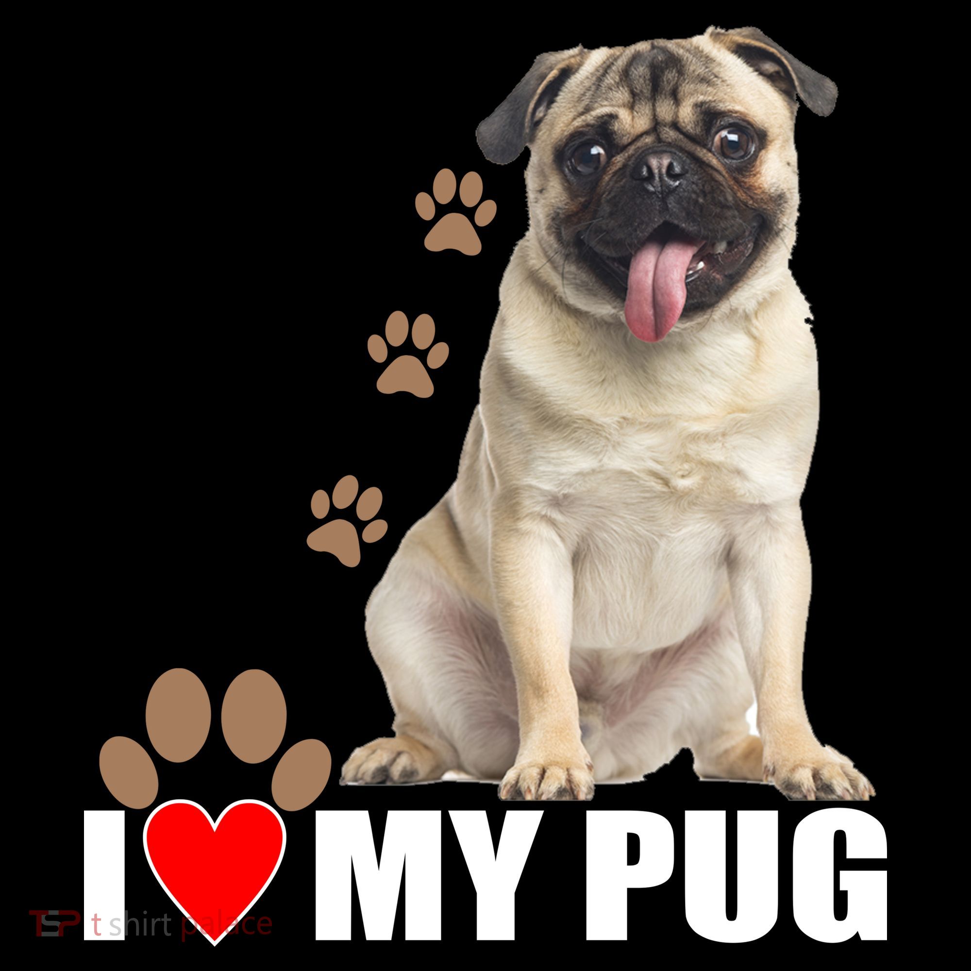 Dogs - I Love My Pug Mousepad