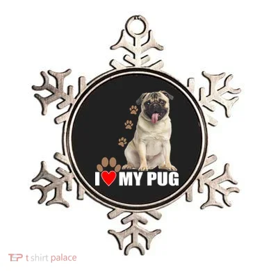Dogs - I Love My Pug Ornament
