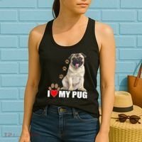 Dogs - I Love My Pug Women's Tank Top thumb 2