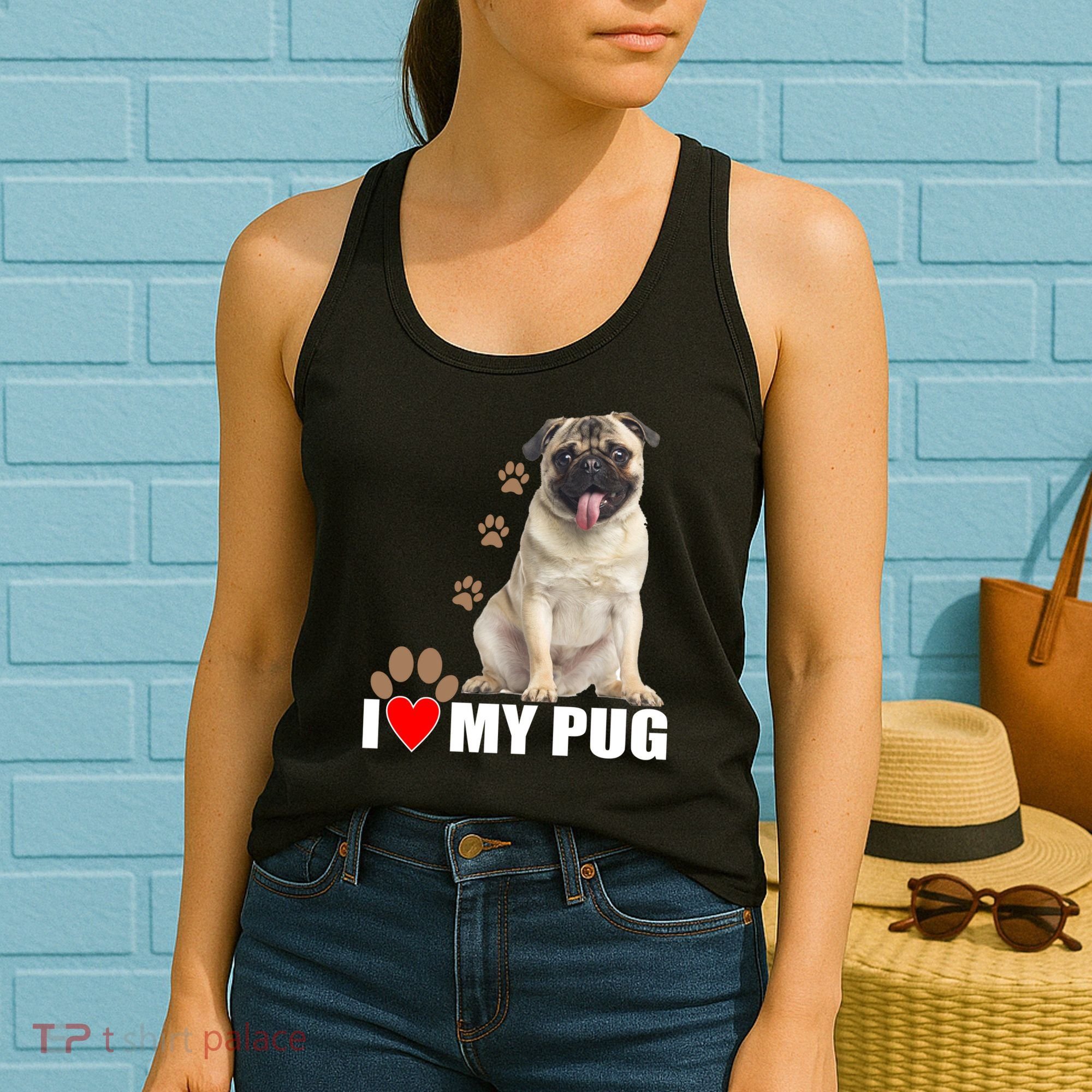 Dogs - I Love My Pug Women's Tank Top
