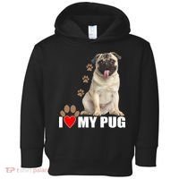 Dogs - I Love My Pug Toddler Hoodie thumb 0