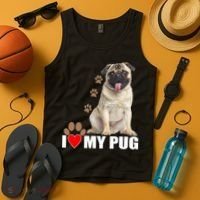Dogs - I Love My Pug Tank Top thumb 4