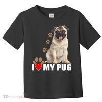 Dogs - I Love My Pug Toddler T-Shirt thumb 0