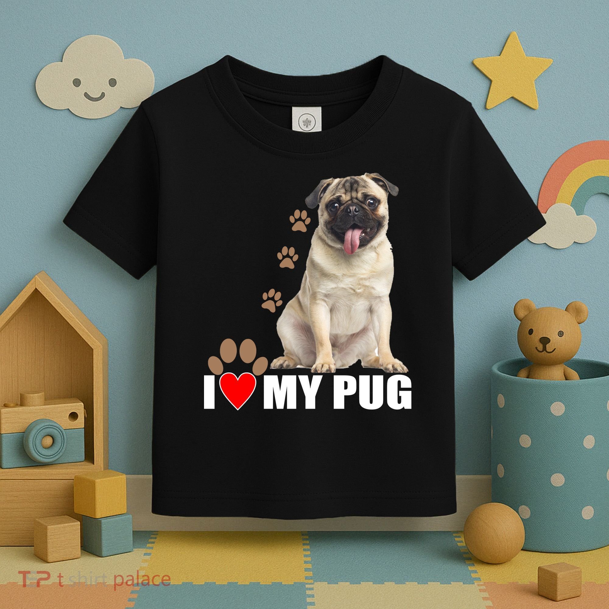 Dogs - I Love My Pug Toddler T-Shirt
