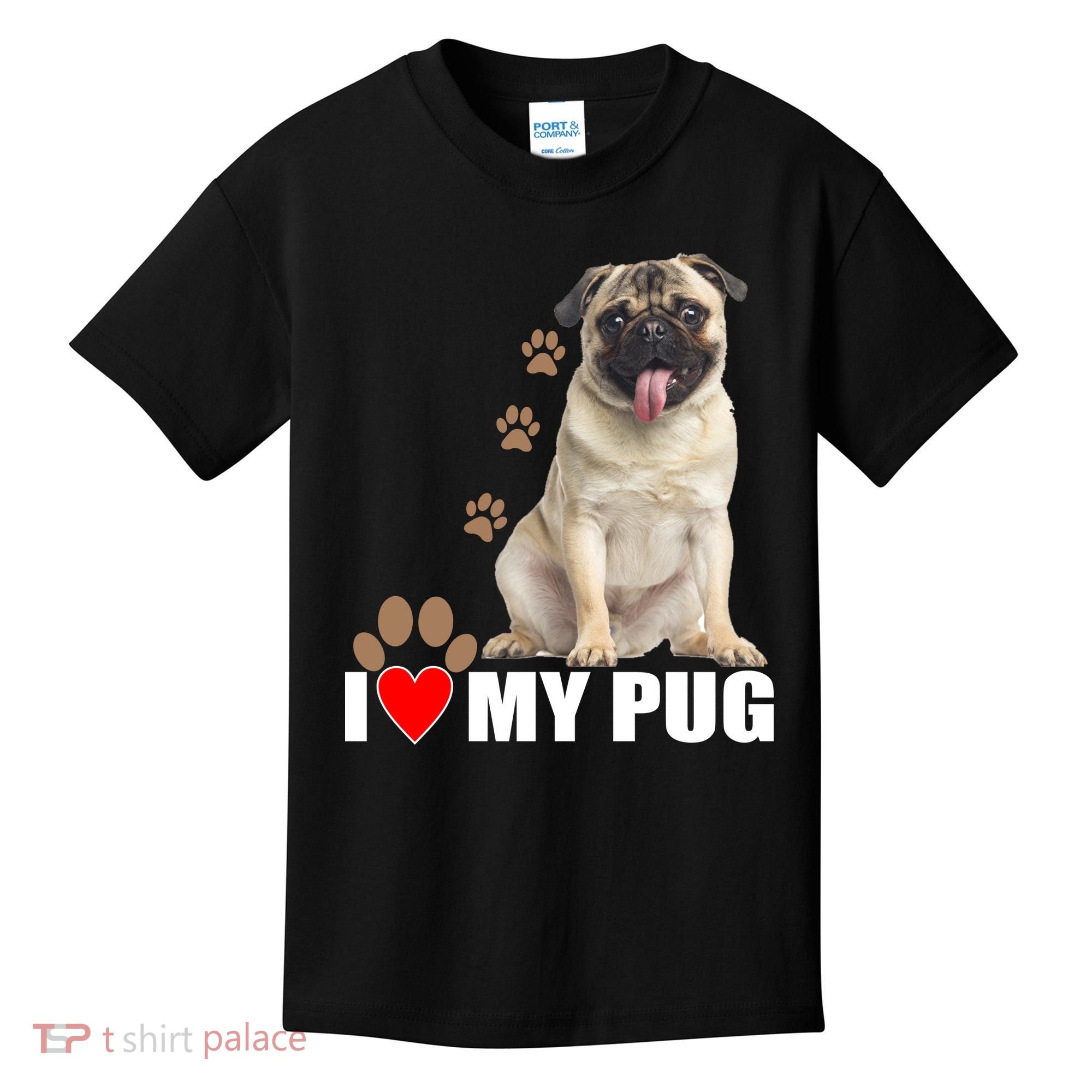 Dogs - I Love My Pug Kids T-Shirt