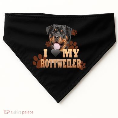 Dogs - I Love My Rottweiler USA-Made Doggie Bandana