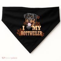 Dogs - I Love My Rottweiler USA-Made Doggie Bandana thumb 0