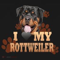Dogs - I Love My Rottweiler Ornament thumb 1