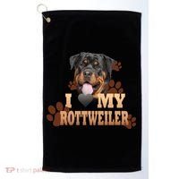 Dogs - I Love My Rottweiler Golf Towel thumb 0