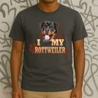 Dogs - I Love My Rottweiler T-Shirt thumb 3