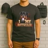 Dogs - I Love My Rottweiler T-Shirt thumb 6