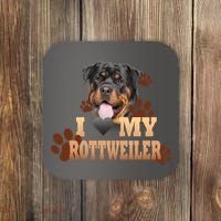 Dogs - I Love My Rottweiler Coaster thumb 0
