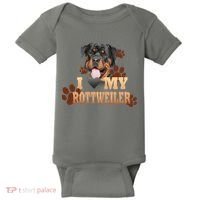 Dogs - I Love My Rottweiler Baby Bodysuit thumb 0
