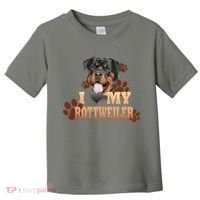 Dogs - I Love My Rottweiler Toddler T-Shirt thumb 0