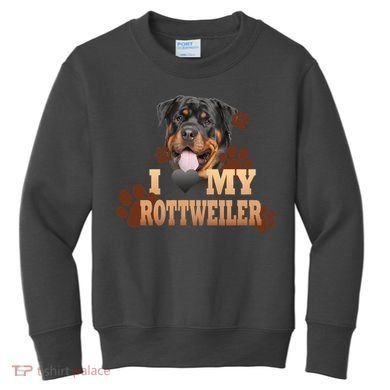 Dogs - I Love My Rottweiler Kids Sweatshirt