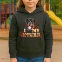 Dogs - I Love My Rottweiler Kids Hoodie thumb 3