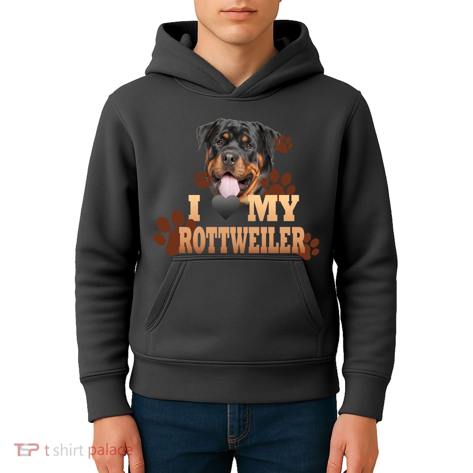 Dogs - I Love My Rottweiler Kids Hoodie