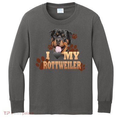 Dogs - I Love My Rottweiler Kids Long Sleeve Shirt