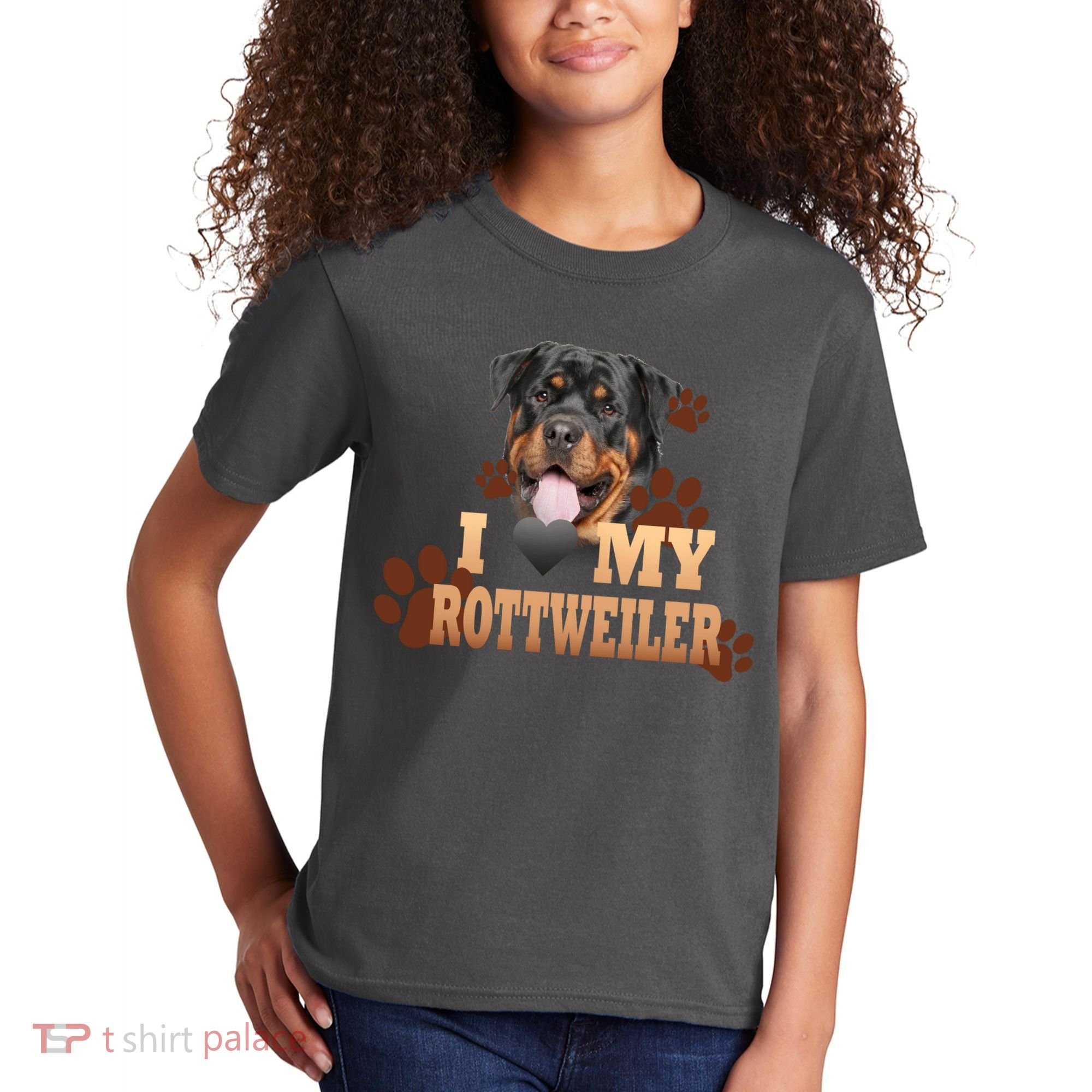 Dogs - I Love My Rottweiler Kids T-Shirt