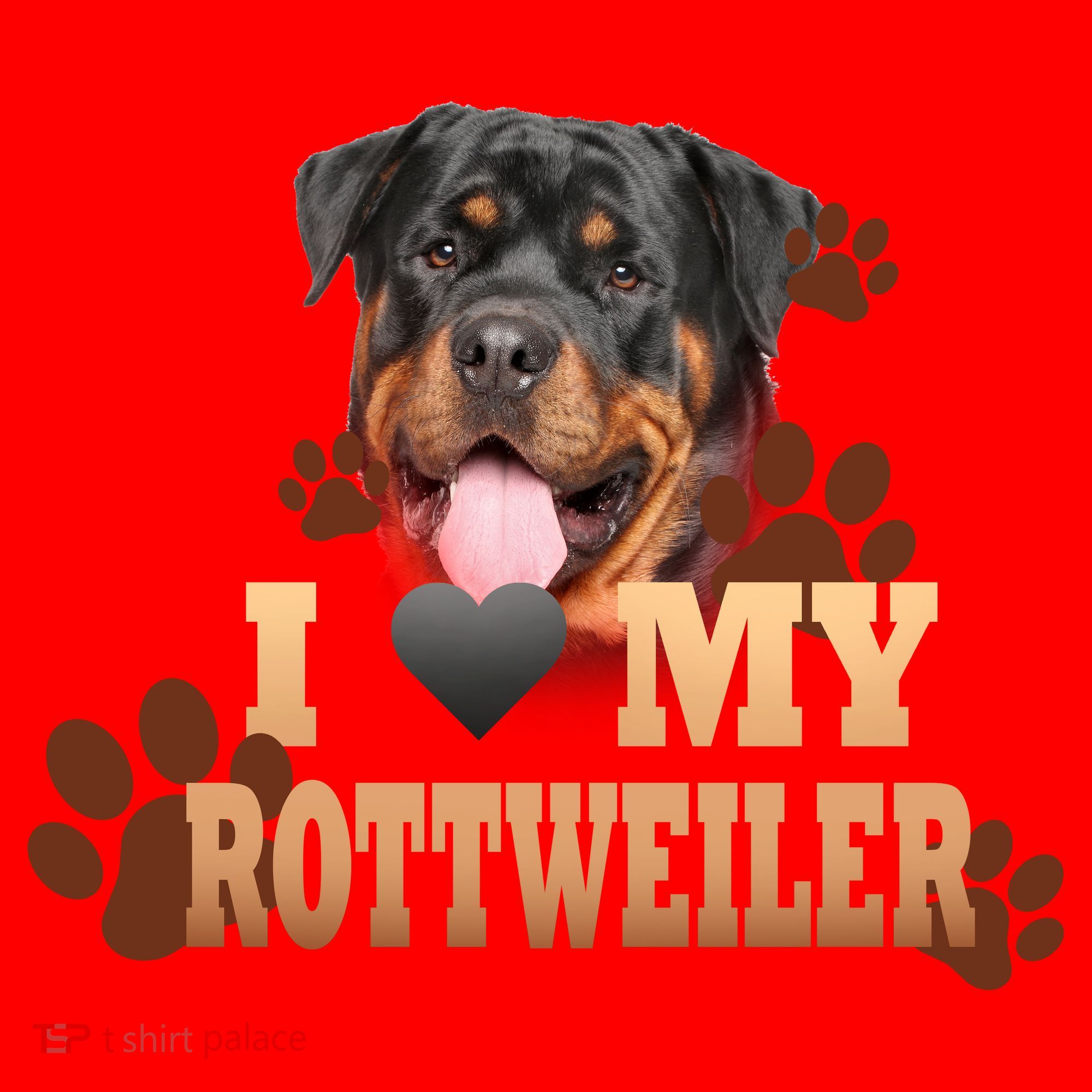 Dogs - I Love My Rottweiler Santa Hat
