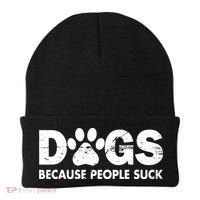 Dogs Because People Suck Beanie thumb 0