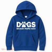 Dogs Because People Suck Kids Hoodie thumb 0
