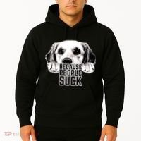 Dogs Because People Suck Funny Hoodie thumb 2