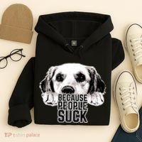 Dogs Because People Suck Funny Hoodie thumb 4