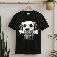 Dogs Because People Suck Funny T-Shirt thumb 2