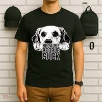 Dogs Because People Suck Funny T-Shirt thumb 6