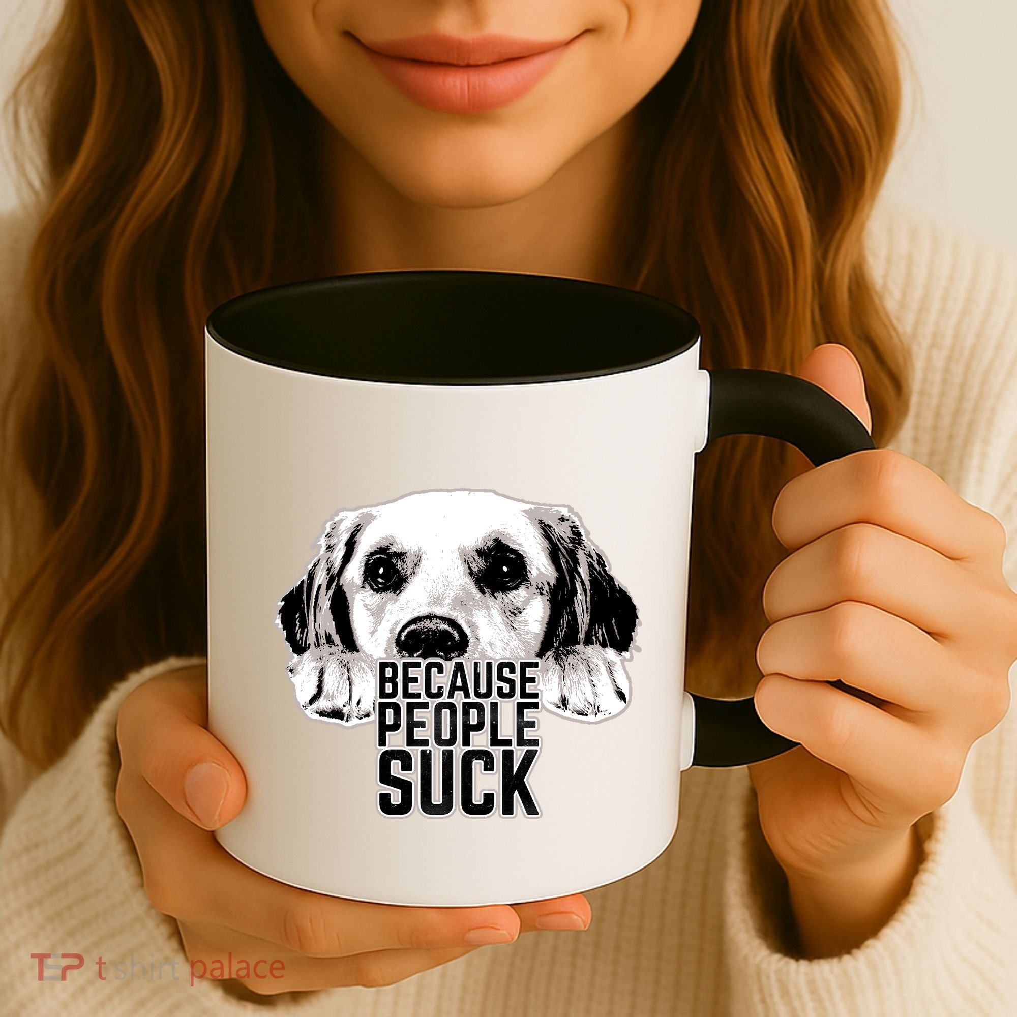 Dogs Because People Suck Funny Coffee Mug