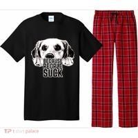 Dogs Because People Suck Funny Pajama Set thumb 0