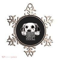 Dogs Because People Suck Funny Ornament thumb 0
