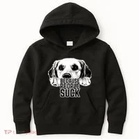 Dogs Because People Suck Funny Kids Hoodie thumb 0