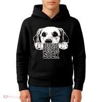 Dogs Because People Suck Funny Kids Hoodie thumb 4