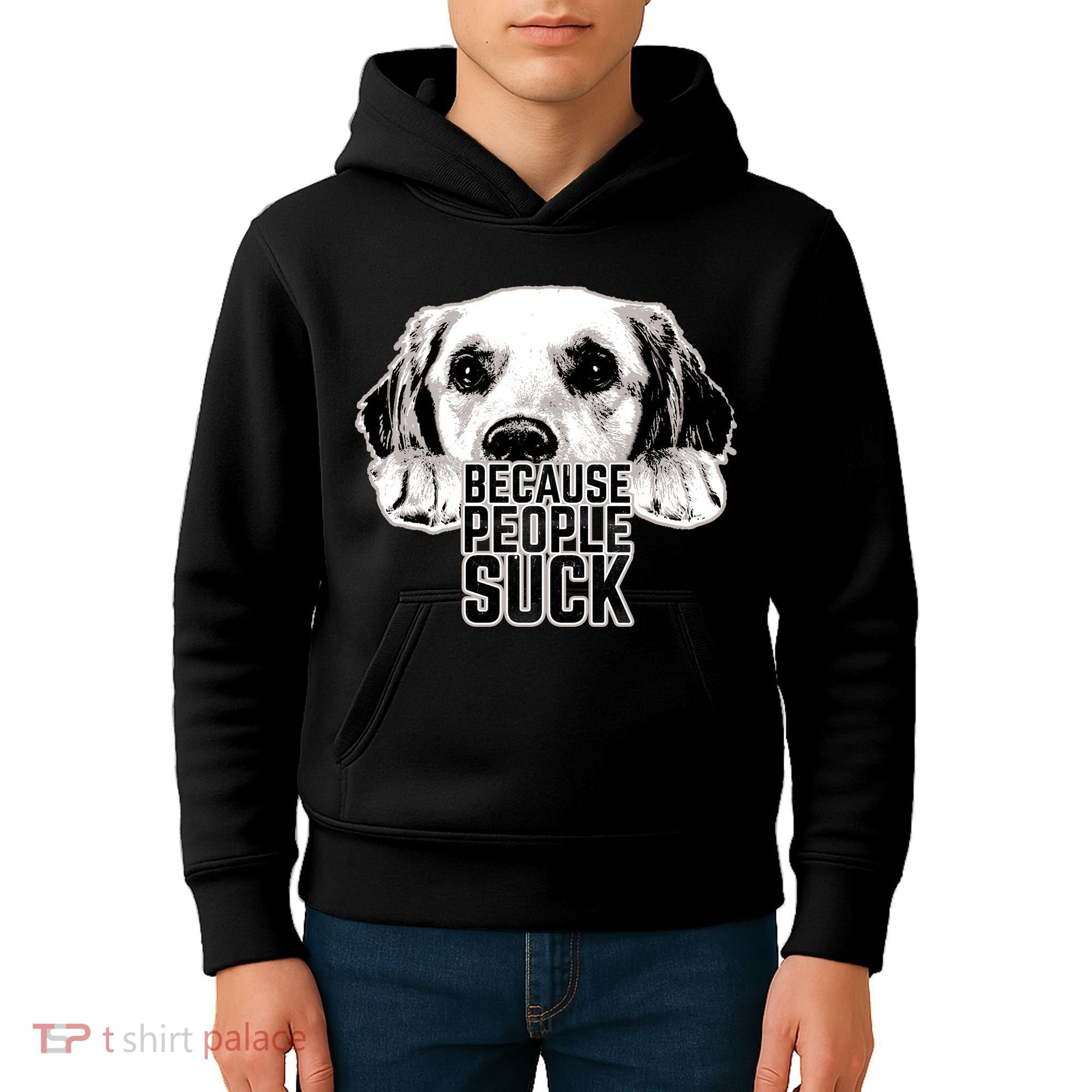 Dogs Because People Suck Funny Kids Hoodie