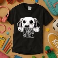 Dogs Because People Suck Funny Kids T-Shirt thumb 3