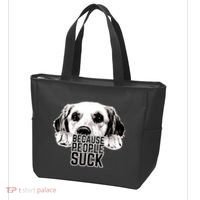 Dogs Because People Suck Funny Tote Bag thumb 3
