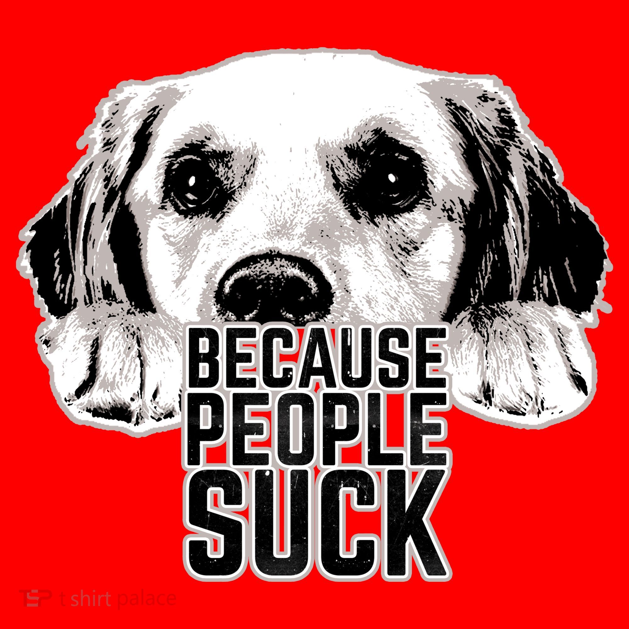 Dogs Because People Suck Funny Santa Hat