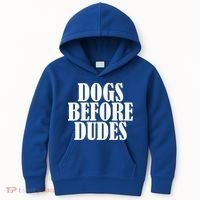 Dogs Before Dudes Kids Hoodie thumb 0