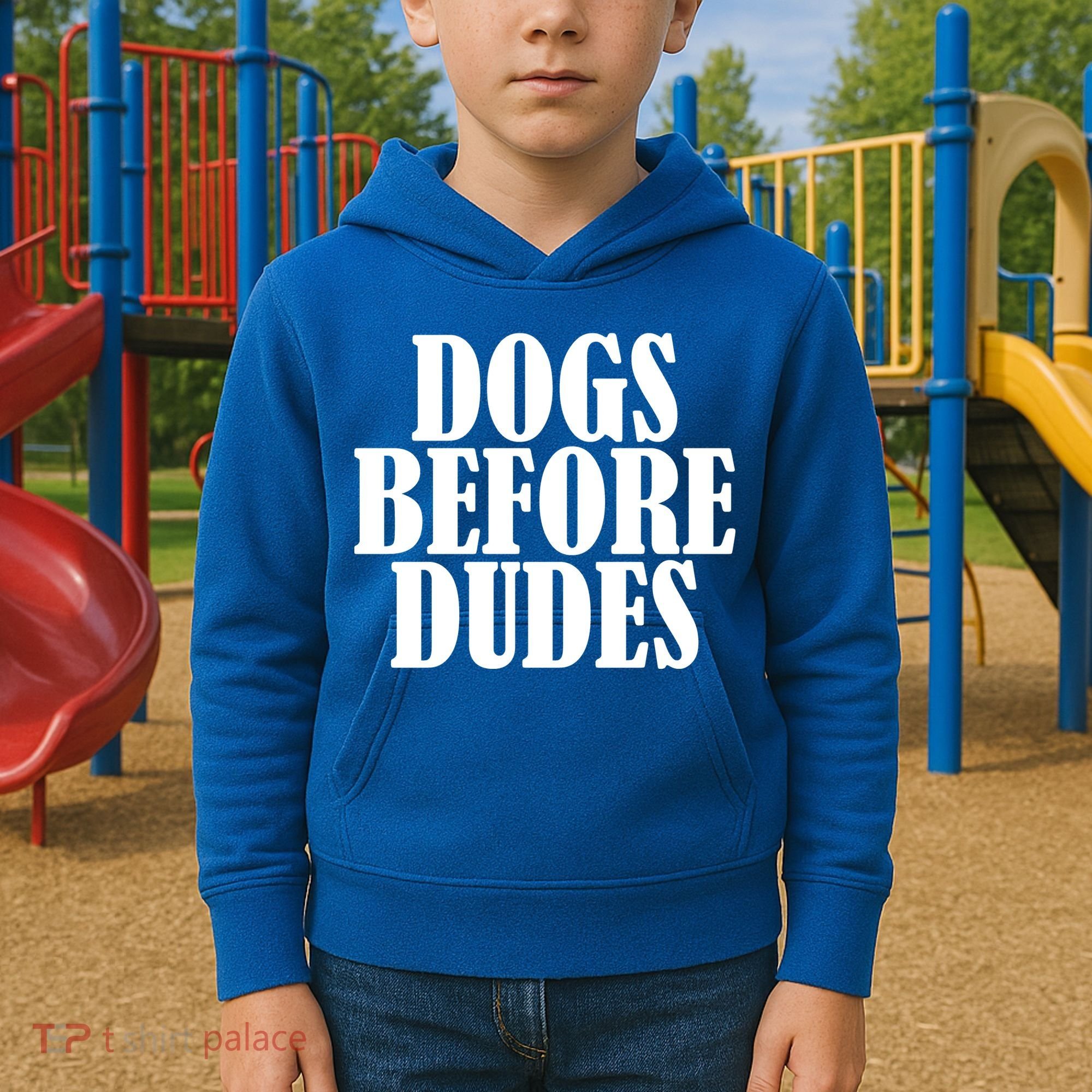 Dogs Before Dudes Kids Hoodie