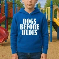 Dogs Before Dudes Kids Hoodie thumb 2