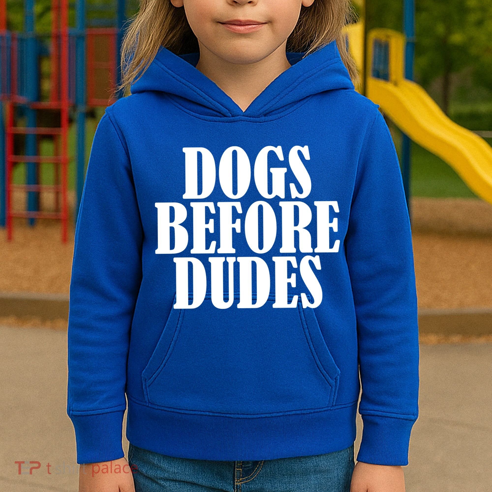 Dogs Before Dudes Kids Hoodie