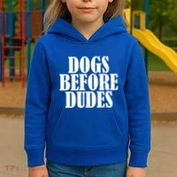 Dogs Before Dudes Kids Hoodie thumb 3