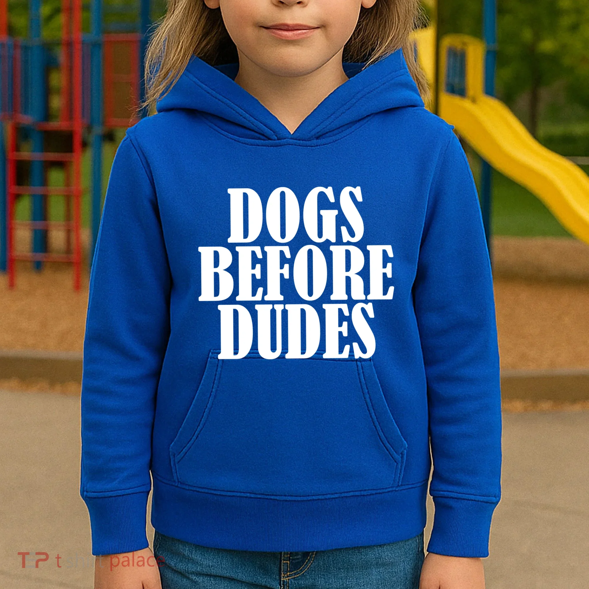 Dogs Before Dudes Kids Hoodie