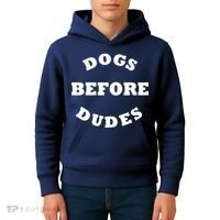 Dogs Before Dudes Funny Saying Kids Hoodie thumb 4