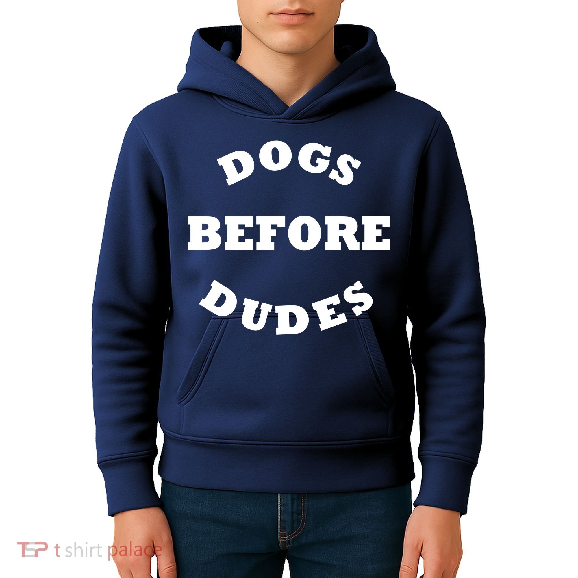 Dogs Before Dudes Funny Saying Kids Hoodie