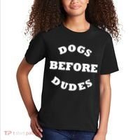 Dogs Before Dudes Funny Saying Kids T-Shirt thumb 2