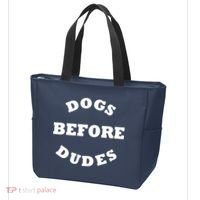 Dogs Before Dudes Funny Saying Tote Bag thumb 3